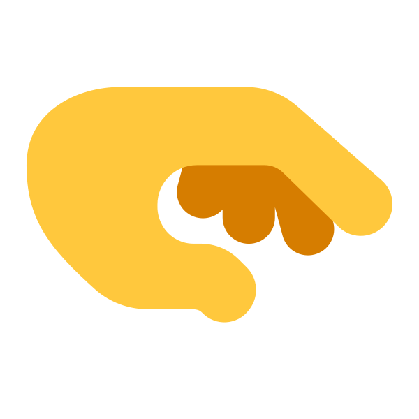 Palm Down Hand Flat Default Vector