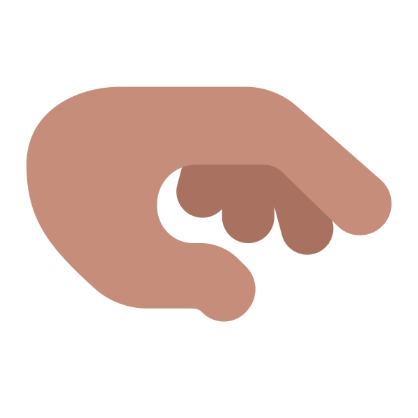 Palm Down Hand Flat Medium Vector