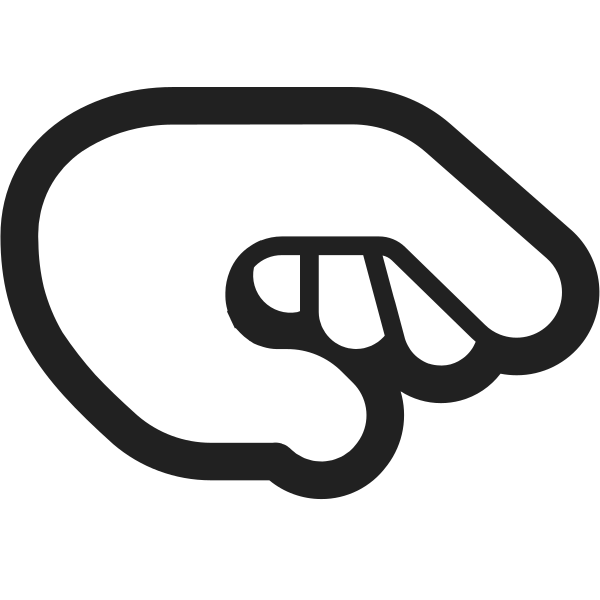 Palm Down Hand High Contrast Default Vector