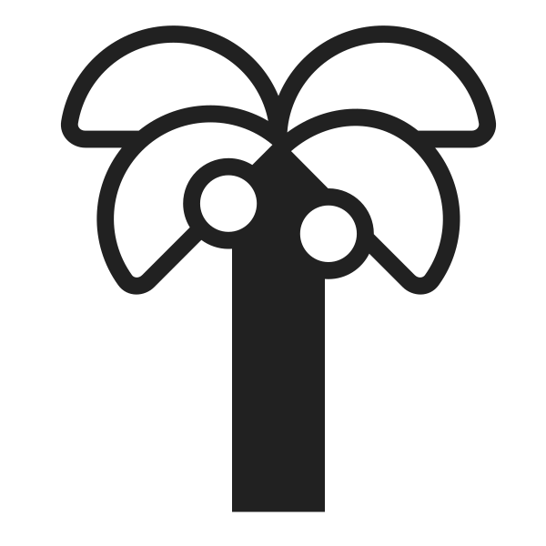Palm Tree High Contrast Vector