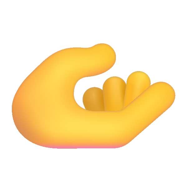 Palm Up Hand Color Default Vector