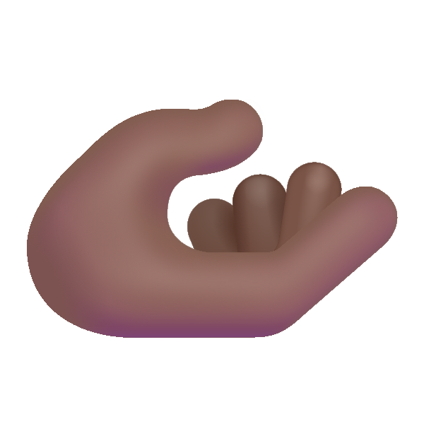 Palm Up Hand Color Medium Dark