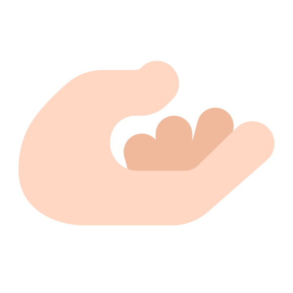 Palm Up Hand Flat Light