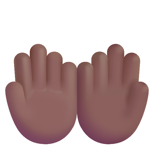 Palms Up Together Color Medium Dark Vector