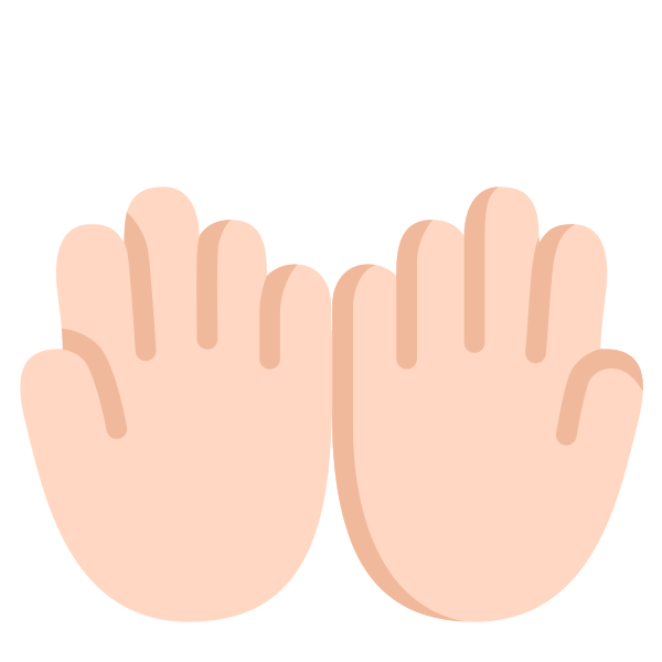 Palms Up Together Flat Light