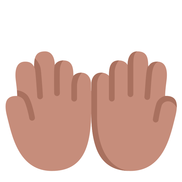 Palms Up Together Flat Medium Vector