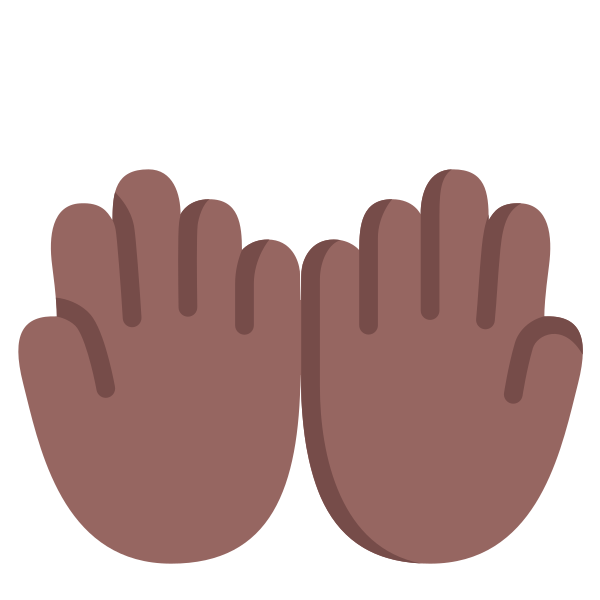 Palms Up Together Flat Medium Dark Vector