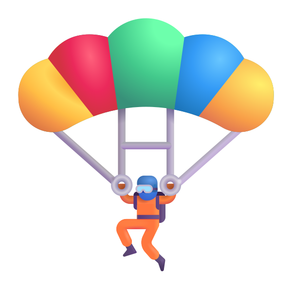 Parachute Color Vector