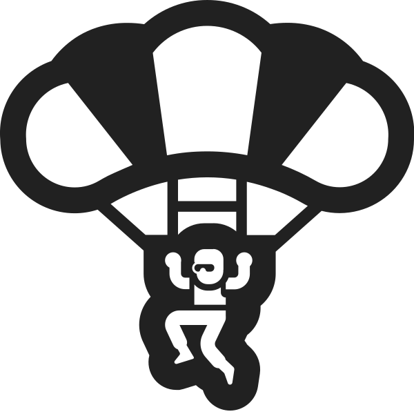 Parachute High Contrast Vector