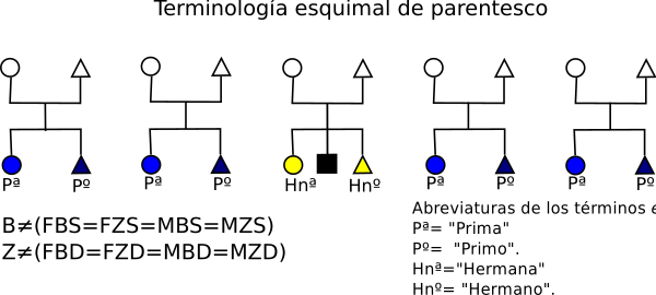 Parentesco Esquimal (Spanish Chart)