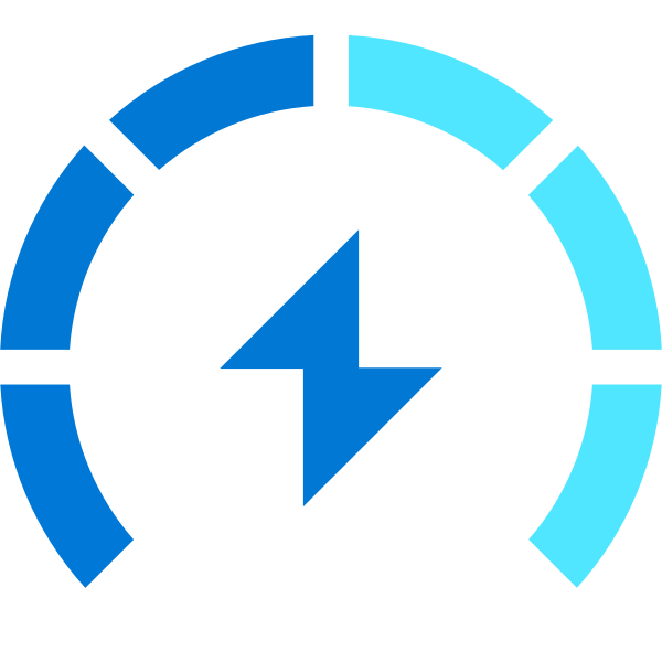 Partial Circle Lightning Blue Vector