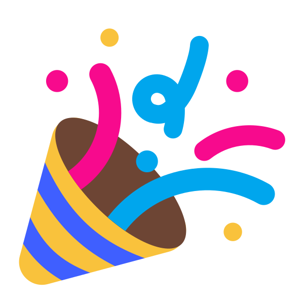 Party Popper Flat Vector