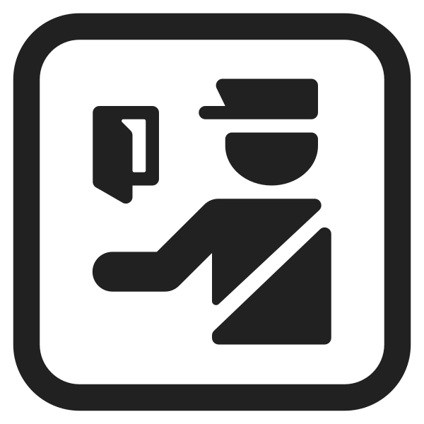 Passport Control High Contrast Vector
