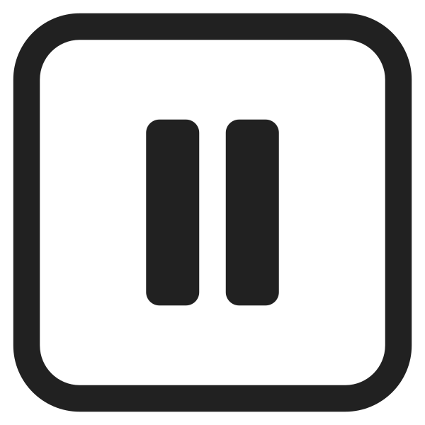 Pause Button High Contrast Vector