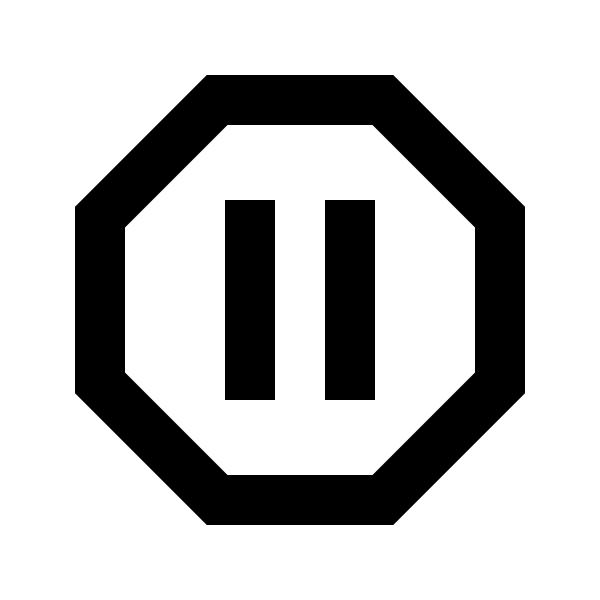 Pause Octagon Outline