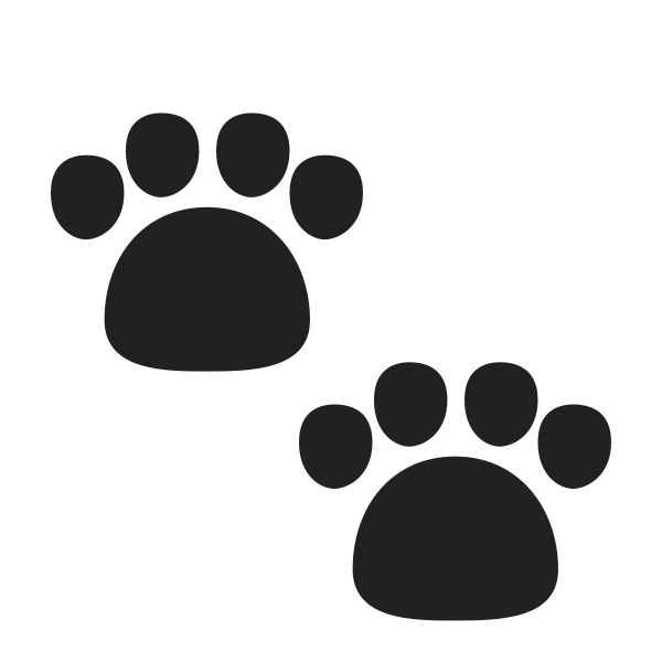Paw Prints High Contrast Vector