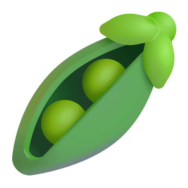 Pea Pod Color Vector