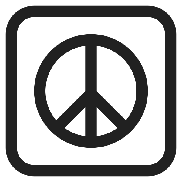 Peace Symbol High Contrast