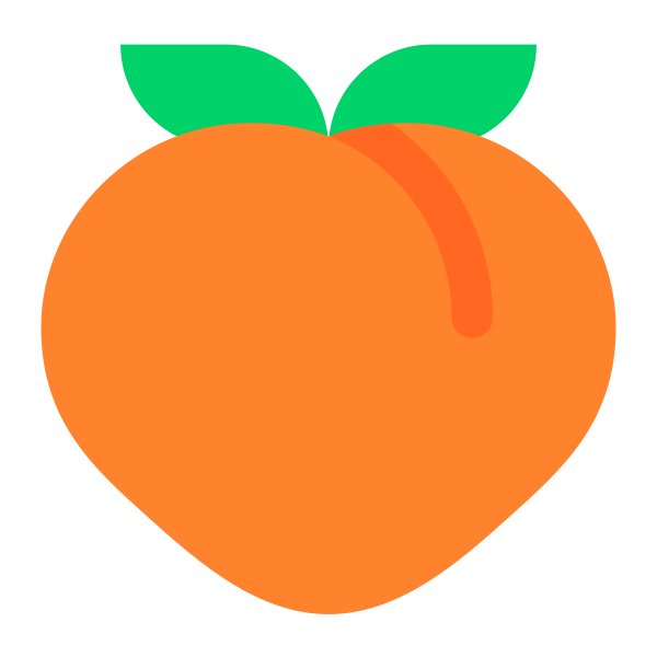 Peach Flat Vector