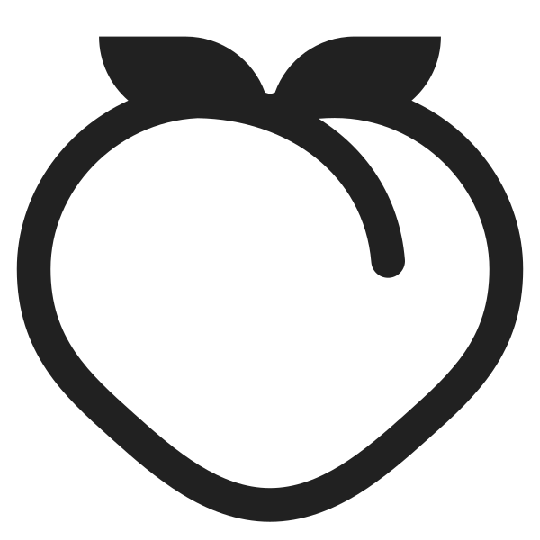 Peach High Contrast Vector