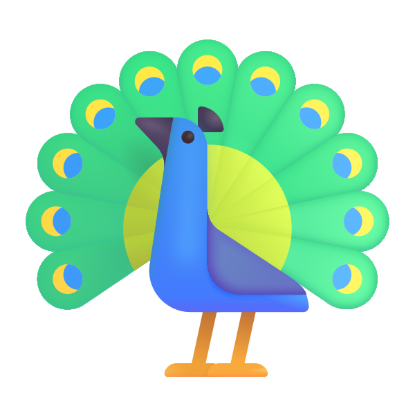 Peacock Color Vector