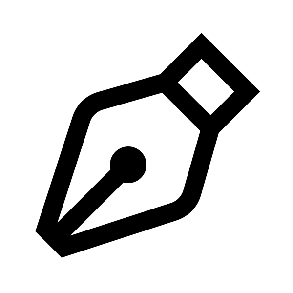 Pen Nib Solid Vector