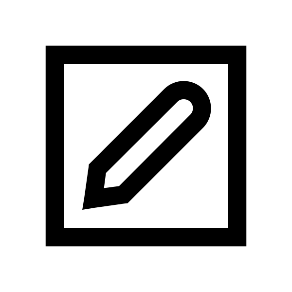Pen Square Solid Vector