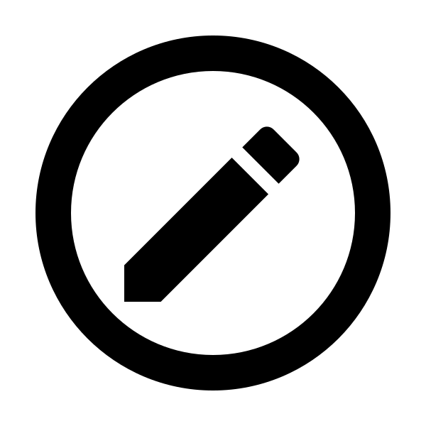 Pencil Circle Outline