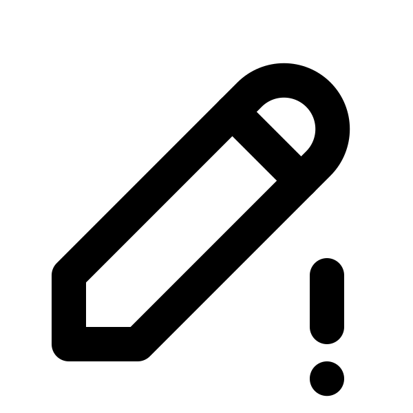 Pencil Exclamation