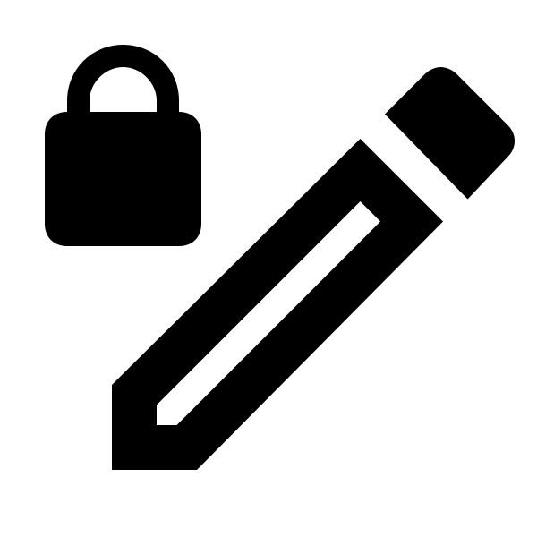 Pencil Lock Outline