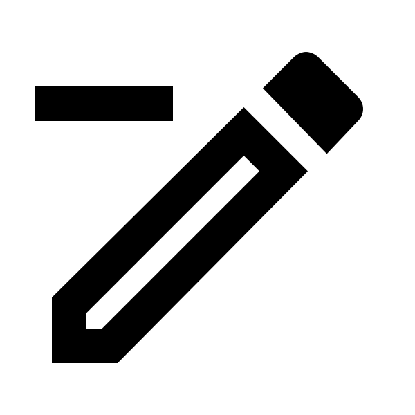 Pencil Minus Outline