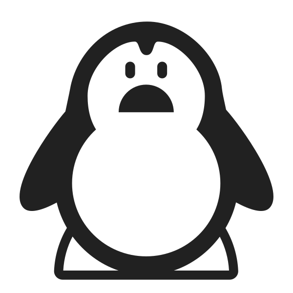 Penguin High Contrast Vector