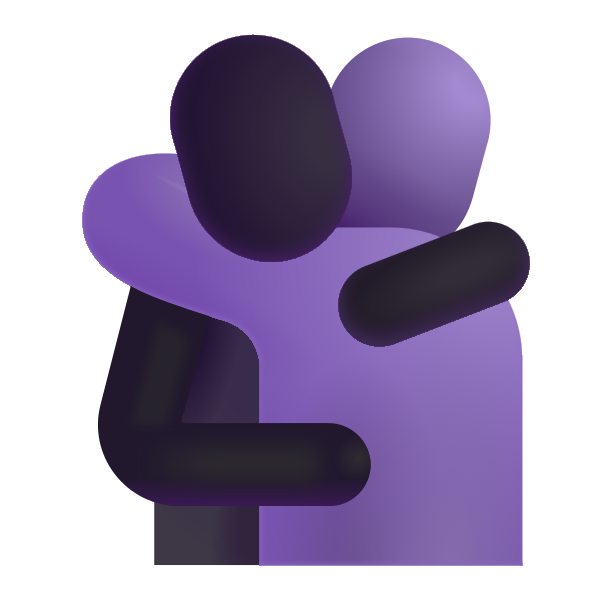 People Hugging Color Vector