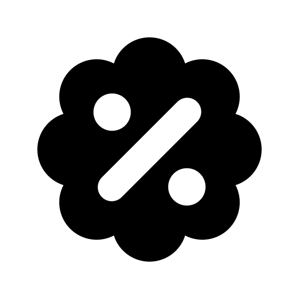 Percent Badge Vector