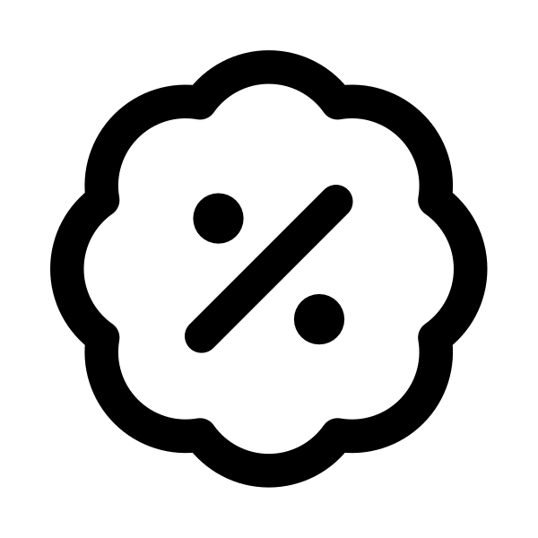 Percent Badge Vector
