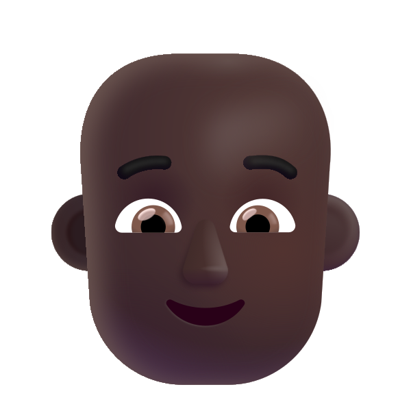 Person Bald Color Dark Vector