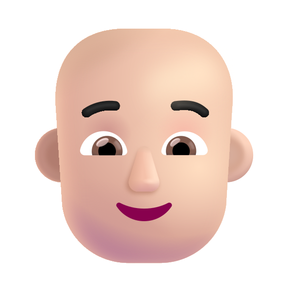 Person Bald Color Light Vector