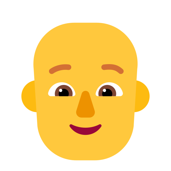 Person Bald Flat Default