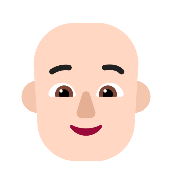 Person Bald Flat Light Vector