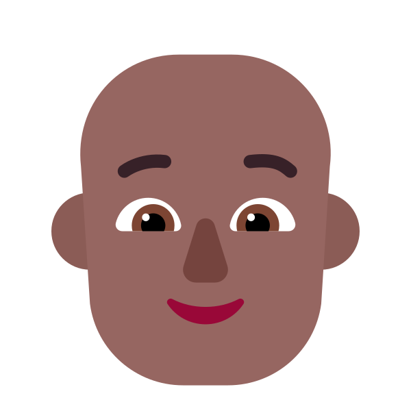 Person Bald Flat Medium Dark