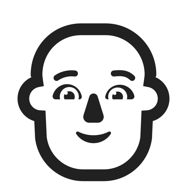 Person Bald High Contrast Default Vector