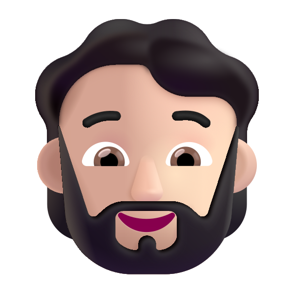 Person Beard Color Light Vector