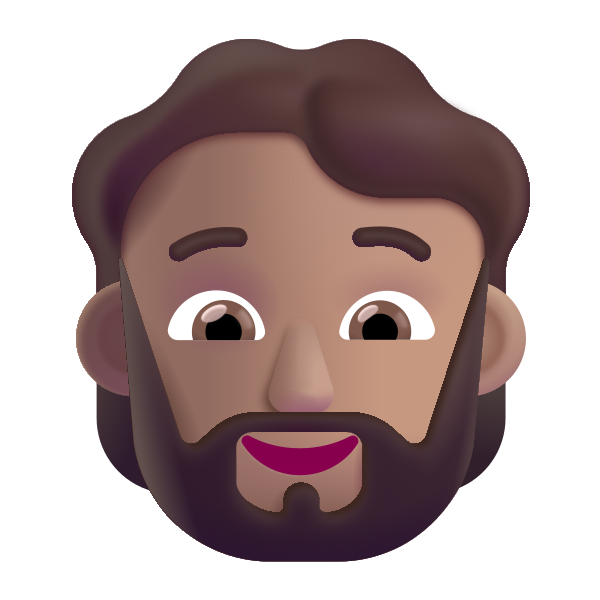 Person Beard Color Medium Vector