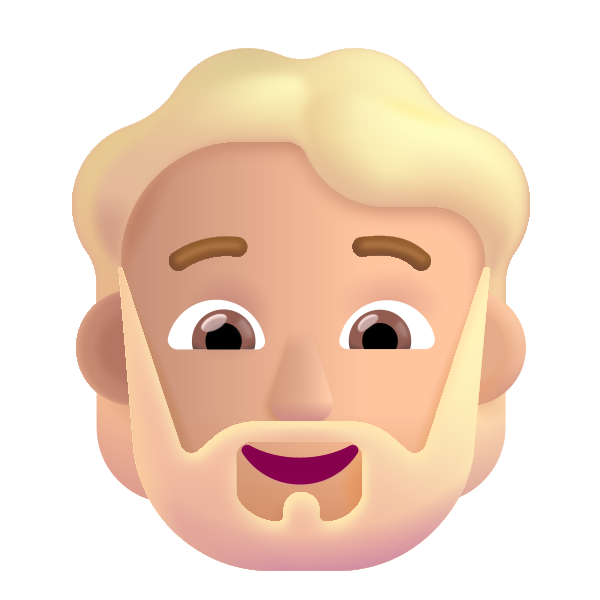 Person Beard Color Medium Light Vector