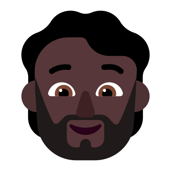 Person Beard Flat Dark Vector