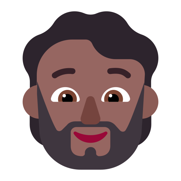 Person Beard Flat Medium Dark