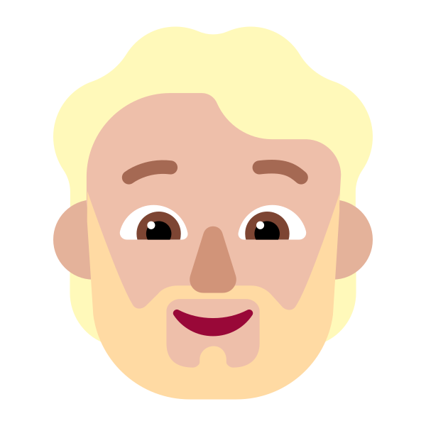 Person Beard Flat Medium Light Vector