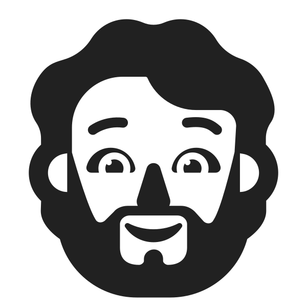 Person Beard High Contrast Default Vector
