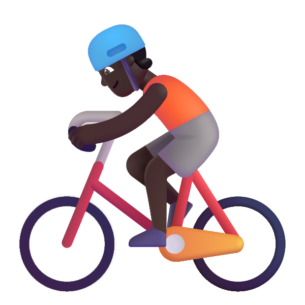 Person Biking Color Dark Vector