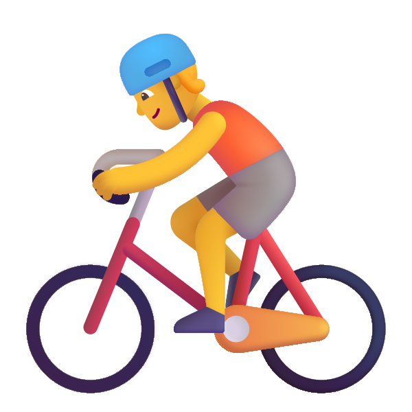 Person Biking Color Default Vector
